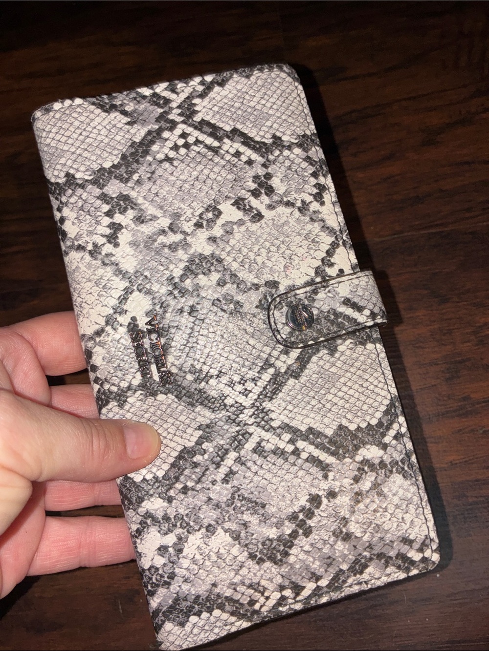 Victorias Secret Snake-Print Zip Wallet Clutch - Neutral - Picture 7 of 7
